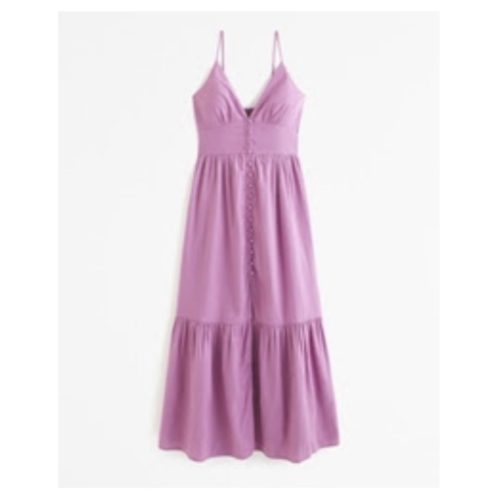 Abercrombie & Fitch Lavender Maxi Dress with Spaghetti Straps
